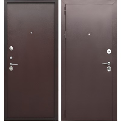 Дверь металлическая Тайга 9 см Медный Антик металл/металл 960*2050 левая