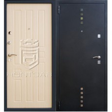 Дверь металлическая Квадро NEW Букле графит Лиственница белая 860*2050 левая