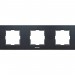 Рамка 3-х постовая  универсальная темно-серая WKTF08032DG-BY Panasonic Рамки для розеток и выключателей- Каталог Remont Doma