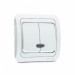 Купить Выключатель 2 СП "Макел" белый с подсветкой в Починке в Интернет-магазине Remont Doma