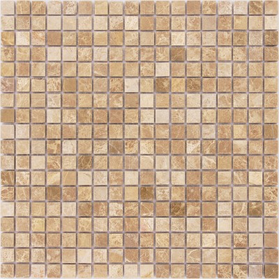 Мозаика из стекла и натурального камня Emperador Light POL 15x15х4 (305x305)