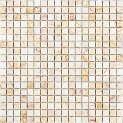 Мозаика из стекла и натурального камня Ragno rosso POL 15x15(305*305)