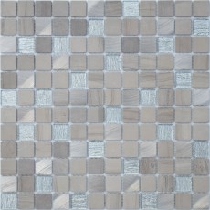 Мозаика из стекла и натур.камня Grey Velvet 23*23*4 (298*298) мм