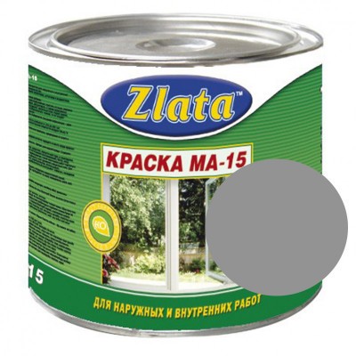 Краска МА-15 серая 5,5кг "Zlata" Азов