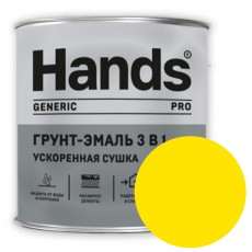 Грунт-эмаль 3в1 Hands Generic PRO желтый 0.8 кг
