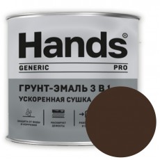 Грунт-эмаль 3в1 Hands Generic PRO шоколадный 1.8 кг