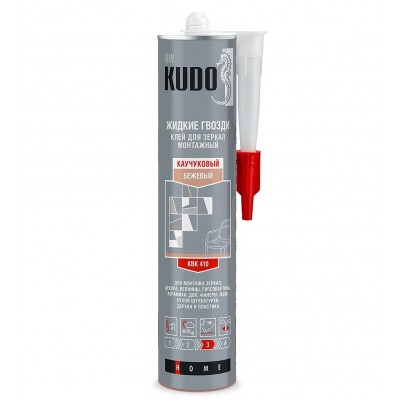 Клей "KUDO" монтажный для зеркал каучуковый 300мл