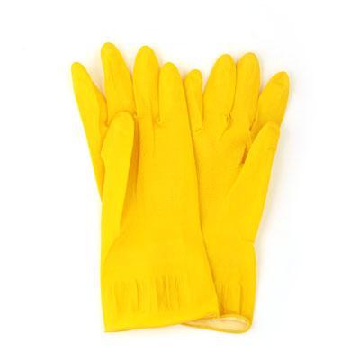 Перчатки резиновые желтые L, 447-006 VETTA