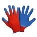 Купить Перчатки нейлоновые  с рифленым латексным  покрытием (красно-синий) в Починке в Интернет-магазине Remont Doma