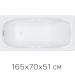 Ванна акриловая Triton "Стандарт - 165" 165*70 см, без слив/перелив, без ножек: цены, описания, отзывы в Починке