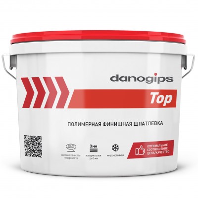 Шпаклевка-паста финишная "Danogips" DANO TOP (ведро 10л, 16,5кг, 0-3мм)