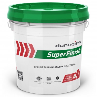 Шпаклевка-паста финишная "Danogips" SuperFinish /Шитрок (ведро 17л, 28кг)
